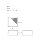 Pouf Coffee Table for the Garden Design in Colored Metal Made in Italy - Karol Viadurini