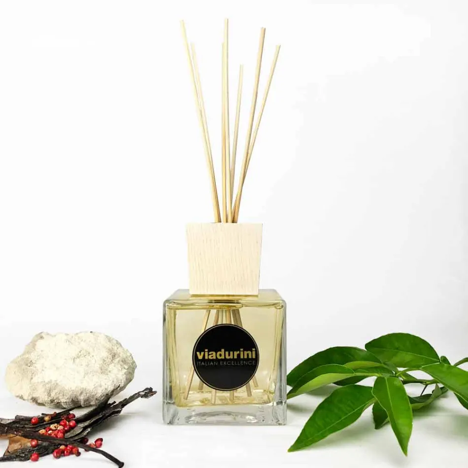 Amber Fragrance Home Air Freshener 500 ml with Sticks - Sassidimatera Viadurini