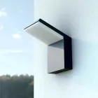 18W LED Outdoor Wall Lamp in White or Black Aluminum - Nerea Viadurini