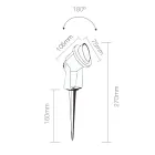 Outdoor Led Spotlight in Matt Black Aluminum 4 Pieces - Oliver Viadurini