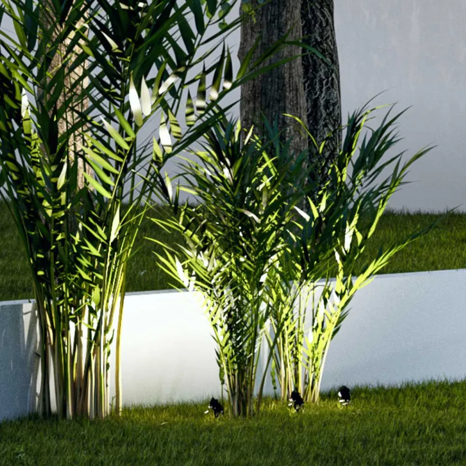 Projector LED Recessed Spotlight in Matt Black Aluminum 4 Pieces - Obrina Viadurini