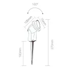 Projector LED Recessed Spotlight in Matt Black Aluminum 4 Pieces - Obrina Viadurini