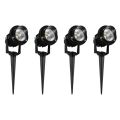 Projector, Recessed Led Spotlight in Matt Black Aluminum 4 Pieces - Obrina