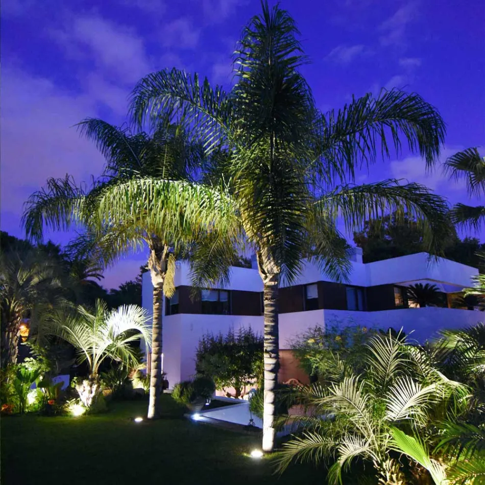 Round Spotlight with LED Outdoor in Stainless Steel - Dakota Viadurini