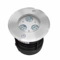 Projector, Round Spotlight with Outdoor Led in Stainless Steel - Dakota