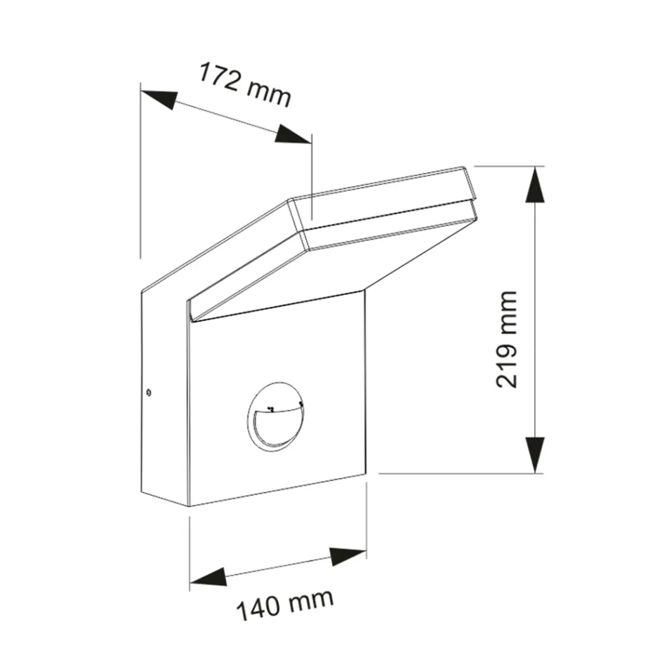 Aluminum Outdoor Led Projector with Motion Sensor - Nerea Viadurini