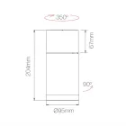 Adjustable Led Ceiling Light in White or Black Aluminum - Point Viadurini