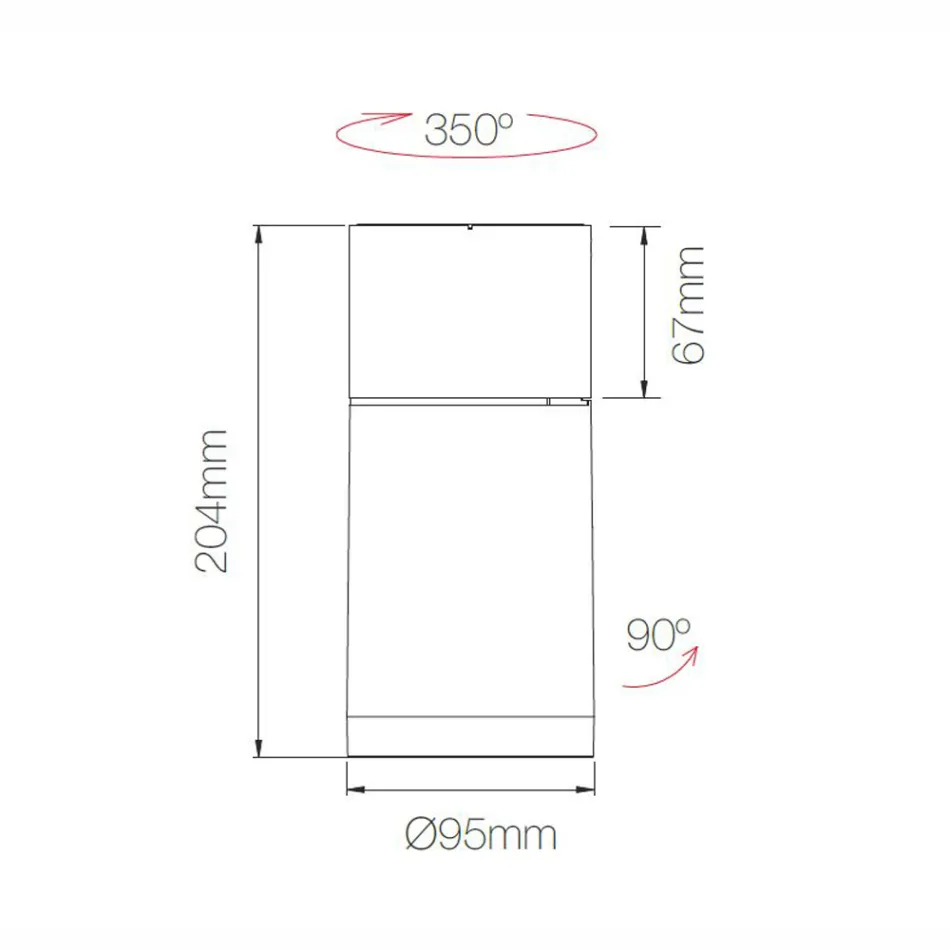 Adjustable Led Ceiling Light in White or Black Aluminum - Point Viadurini