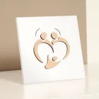 Holy Family Picture with Laser Engraving Made in Italy - Zuleika Viadurini