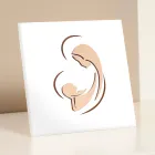 Laser Engraved Picture of Mary and Baby Jesus Made in Italy - Nigella Viadurini