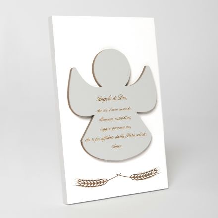 Laser Engraved Picture of a Blessed Angel Made in Italy - Alain Viadurini