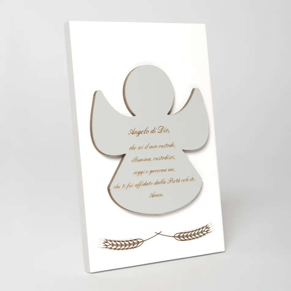 Laser Engraved Picture of a Blessed Angel Made in Italy - Alain Viadurini