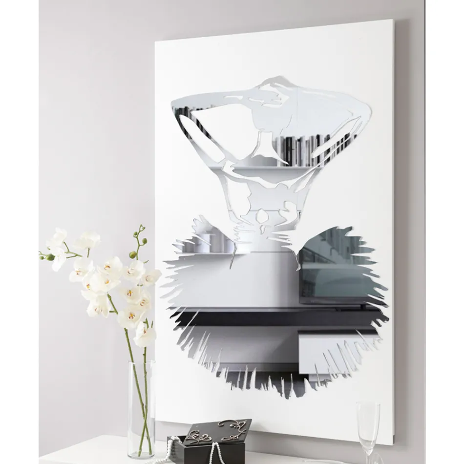 Painting with Mirror Decoration of Dancer Made in Italy - Evie Viadurini