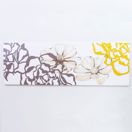 Painting with Peony Flowers Made with Laser Made in Italy - Freya Viadurini
