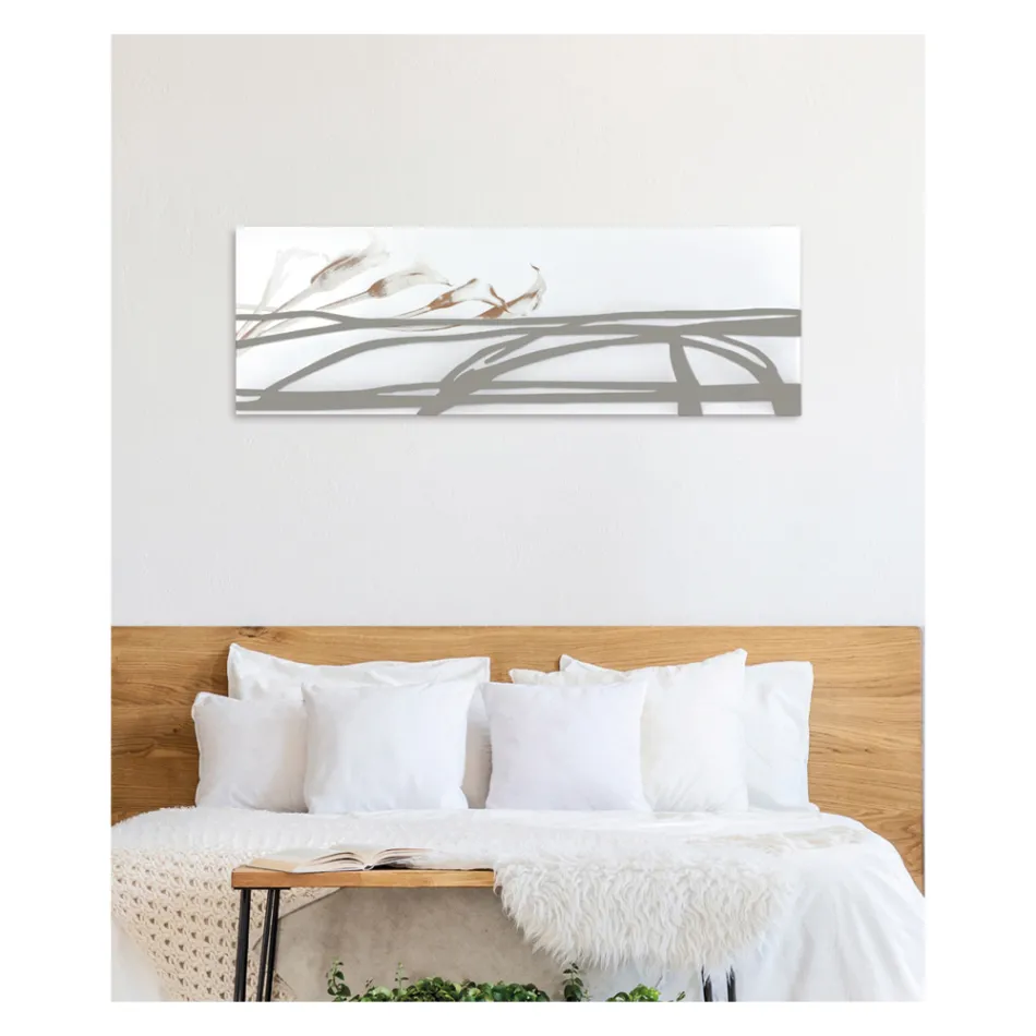 Painting with Abstract Shapes Made with Laser Made in Italy - Grace Viadurini