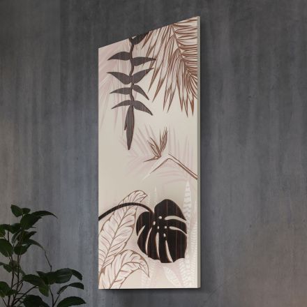 Painting with Tropical Motif Made with Laser Made in Italy - Saeko Viadurini