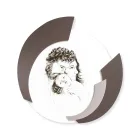 Round Picture Made in Laser of the Made in Italy Family - Margherita Viadurini