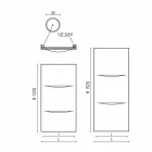 Modern Steel Design Vertical Hydraulic Radiator up to 850 W - Cut Viadurini