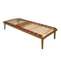 Single Bed Base Entirely Made of Wood with Swinging Slats Bio Energy - Energy
