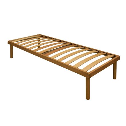 Single Bed Base Entirely in Delta Organic Beech Wood 80x190 cm - Delta Viadurini