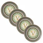 Rosenthal Versace Barocco Mosaic 4 Dinner Plates Diameter 17 cm - Mosaic Viadurini