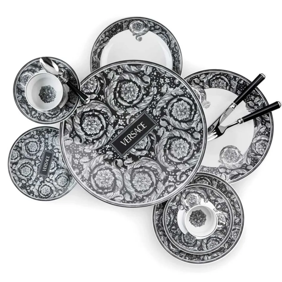 Rosenthal Versace Baroque Place Card Plate Diameter 33 cm in Porcelain - Baroque Viadurini
