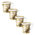 Rosenthal Versace I Love Baroque 4 Glasses with Porcelain Handle - Baroque Viadurini