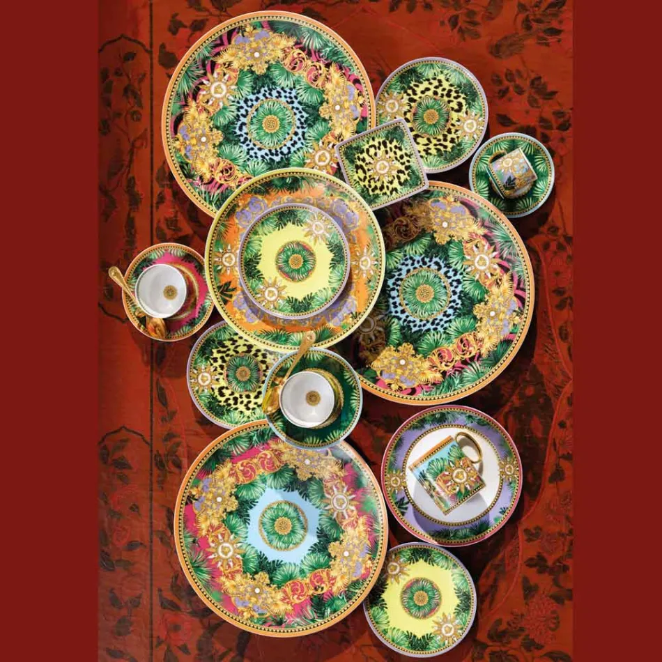 Rosenthal Versace Jungle Animalier 4 Dinner Plates Diameter 17 cm - Animalier Viadurini