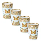 Rosenthal Versace Le Jardin 4 Handleless Glasses with Natural Elements - Medusa Viadurini