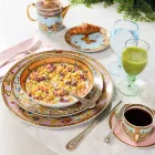 Rosenthal Versace Le Jardin 4 Dinner Plates Diameter 17 cm in Porcelain - Jardin Viadurini