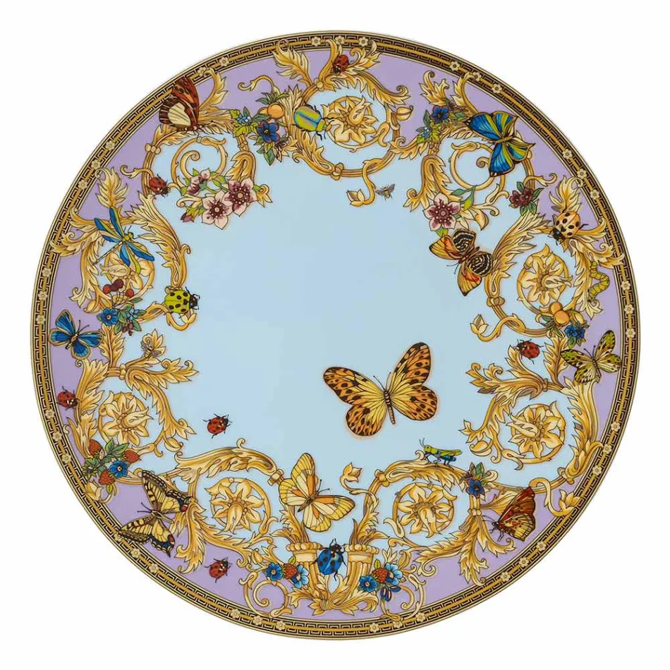 Rosenthal Versace Le Jardin Place Card Plate Diameter 33 cm in Porcelain - Jardin Viadurini