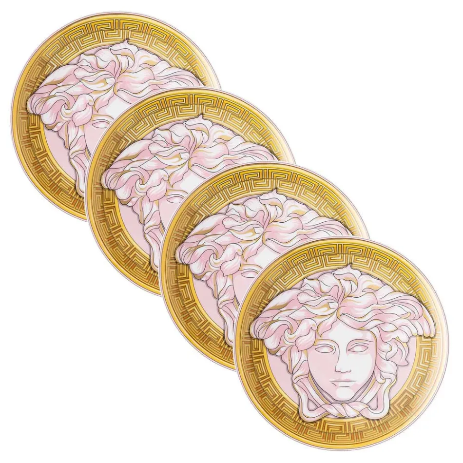 Rosenthal Versace Medusa Amplified 4 Dinner Plates Diameter 17 cm - Medusaamplifield Viadurini