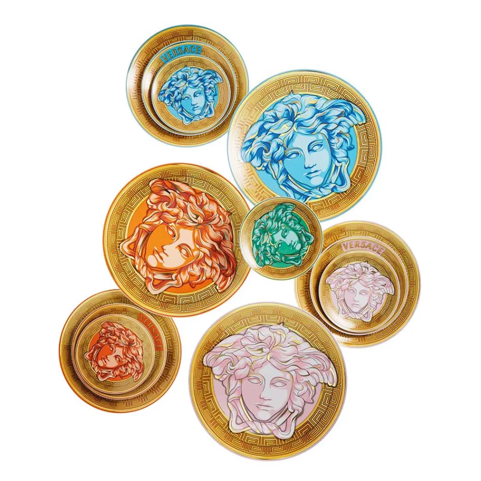 Rosenthal Versace Medusa Amplified Place Card Plate Diameter 33 cm - Medusaamplifield Viadurini