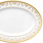 Rosenthal Versace Medusa Gala Gold Oval plate design 34cm porcelain Viadurini