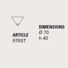 Ceramic rosette for lamps composition Battersea 975ST - Toscot Viadurini