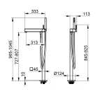 Floor Taps Single Lever Bath Mixer - Erik Viadurini