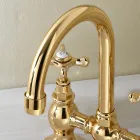 Classic Handcrafted Brass Bridge Tap for Sink - Fioretta Viadurini