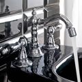 Classic 3-Hole Bidet Taps with Brass Levers Made in Italy - Noriana