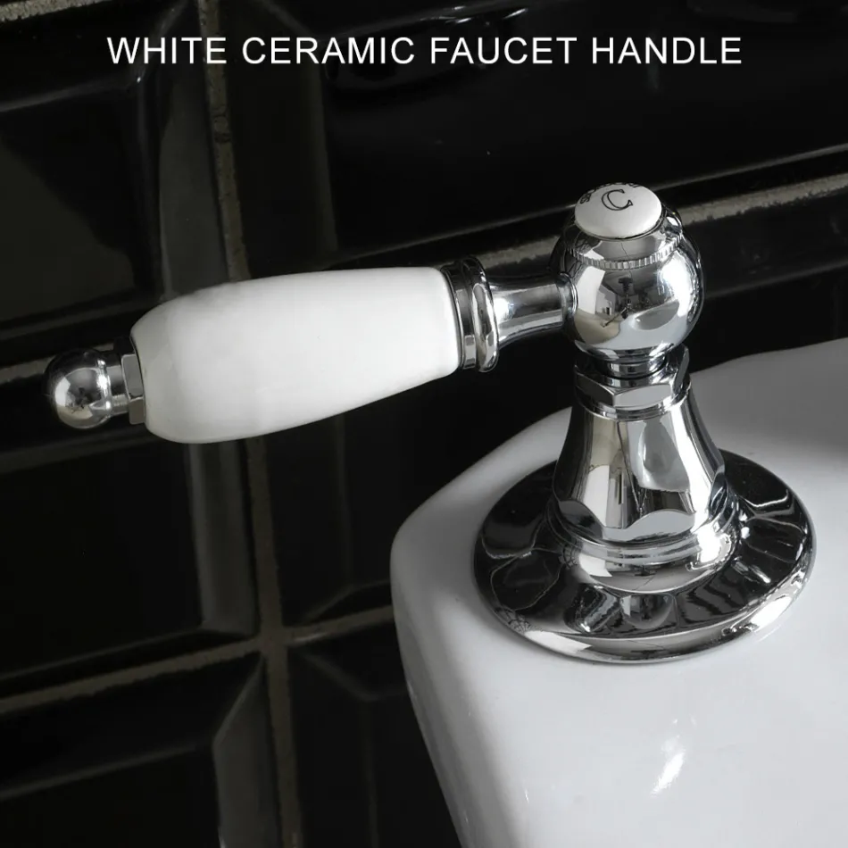 Classic 3 Hole Bidet Tap with Brass Levers Made in Italy - Noriana Viadurini