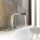 Modern Design Bathroom Sink Mixer with 3 Metal Holes - Etto Viadurini