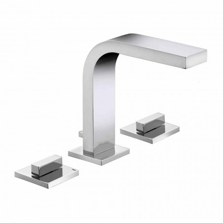 Modern Design Bathroom Sink Mixer with 3 Metal Holes - Etto Viadurini