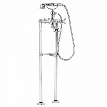 Classic Tap for Bathtub on Brass Columns Made in Italy - Enriko Viadurini