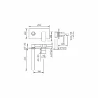 Design Wall Mixer Tap, Single Plate Made in Italy - Sika Viadurini