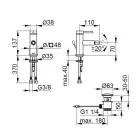 Brass Single Lever Bidet Mixer Tap, Round Design - Antilio Viadurini