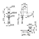 Single Lever Basin Mixer Tap Brass Round Design - Antilio Viadurini