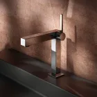Square Design Brass Single Lever Basin Mixer Tap - Erik Viadurini