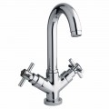 Adjustable Single-Hole Tap with Chrome Brass Drain Made in Italy - Zumbo