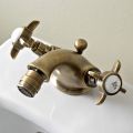 Classic Brass Single Hole Faucet for Bidet and Butterfly Handles - Miriano