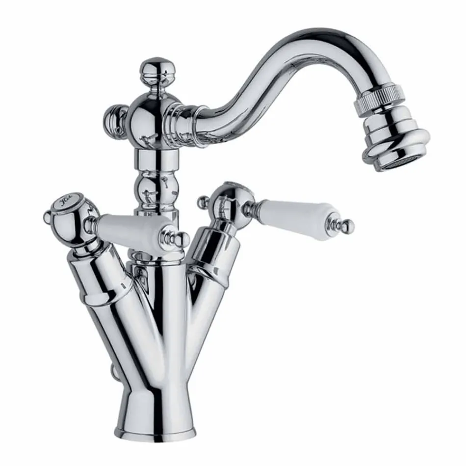Single Hole Bidet Tap with Brass Swivel Barrel Made in Italy - Shelly Viadurini