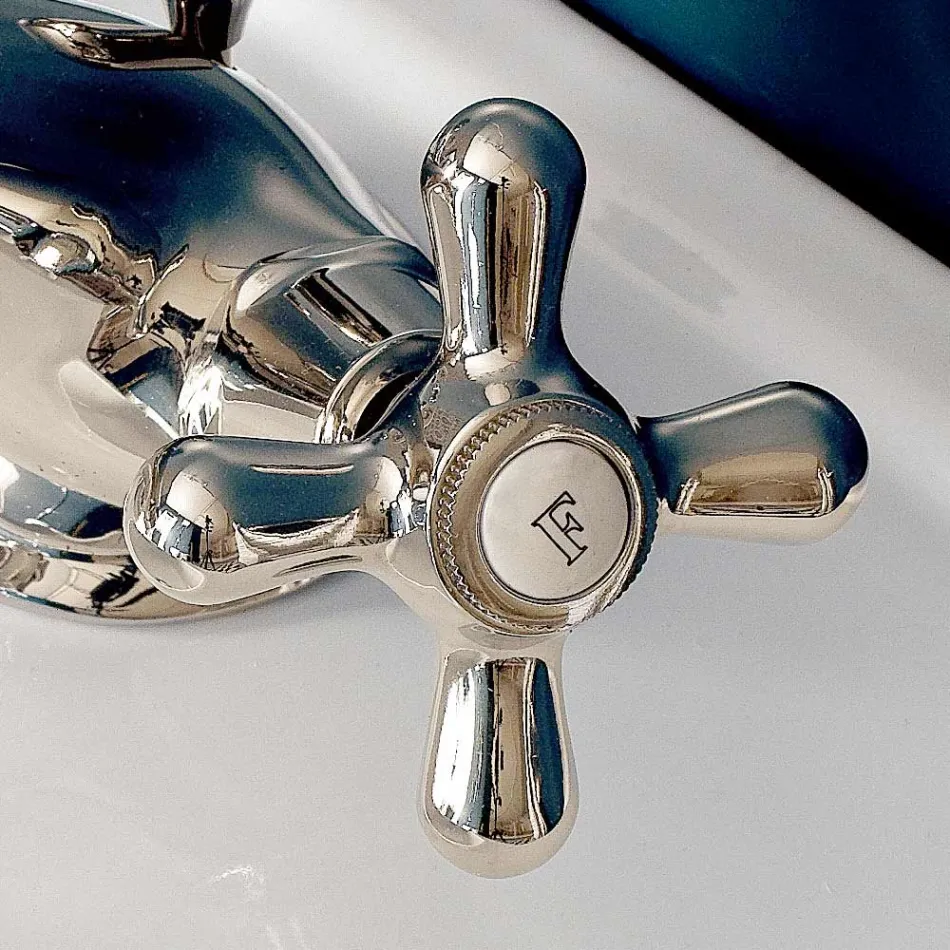 Single Hole Brass Bidet Tap with Classic Style Waste - Ercolina Viadurini